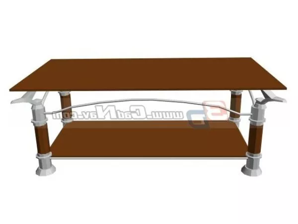 Square Wood Coffee Table 3d model Square Wood Coffee Table 3d model