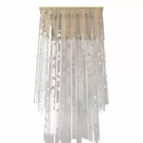 Square Style Crystal Chandelier 3d model