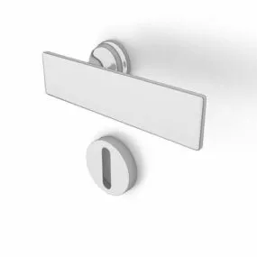 Door Square Lever Handle Hardware 3d model
