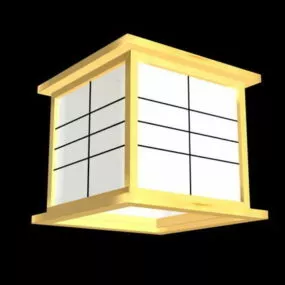 Antique Square Flush Mount Ceiling Light 3d model