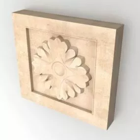 Wooden Medallion Wall Art 3d model