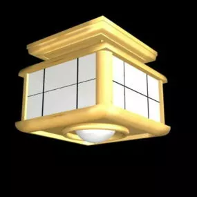 Square Shape Semi Flush Ceiling Light 3d model