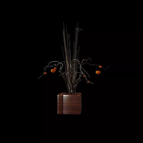 Square Wooden Vase 3d model Square Wooden Vase 3d model