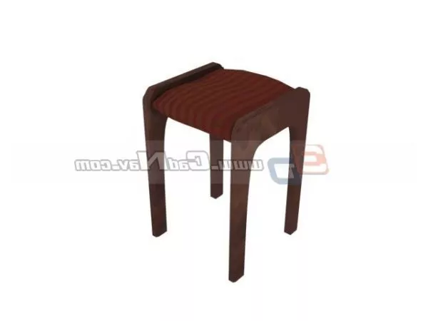 Square Wooden Stool Furniture 3d model Square Wooden Stool Furniture 3d model