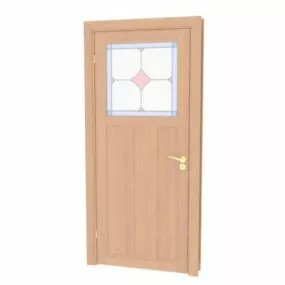 Stained Glass Door Furniture 3d model