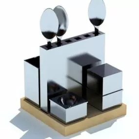 Kitchen Stainless Steel Cutlery Holder 3d model