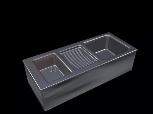 Kitchen Sink With Faucet 3d model
