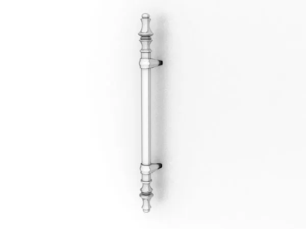 Vintage Iron Door Handle Hardware 3d model