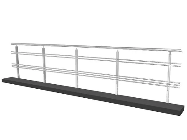 Stainless Steel Garden Railing 3d model Stainless Steel Garden Railing 3d model