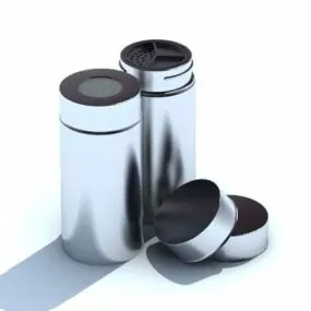 Stainless Steel Kitchen Spice Bottle 3d model