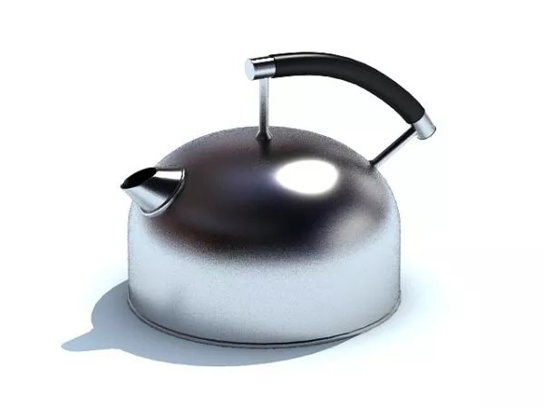 Old Grey Electric Kettle 3d model