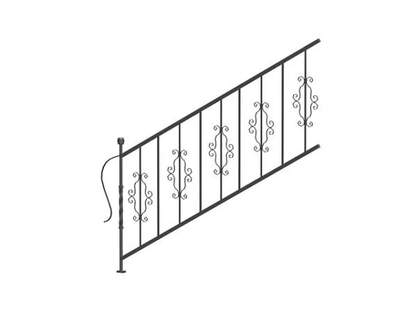 European Handrail Vintage Architecture 3d model