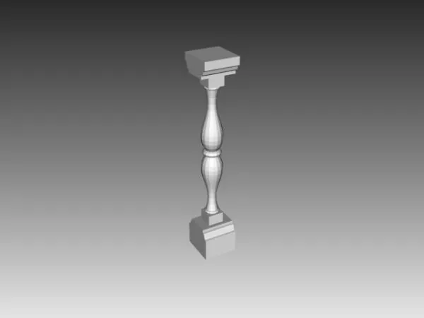 Staircase With Steel Handrails 3d model