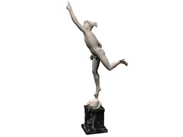 Stone Statue Of Mercury 3d model Stone Statue Of Mercury 3d model
