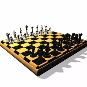 Sport Staunton Chess Set 3d model