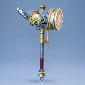 Gaming Steampunk Hammer 3d model