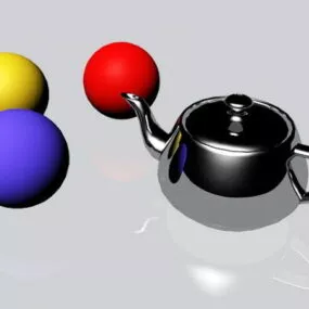 Kitchen Steel Teapot 3d model