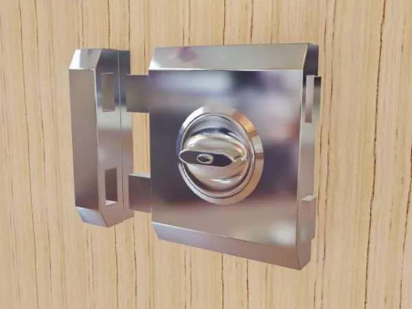 Rustic Padlock And Key 3d model