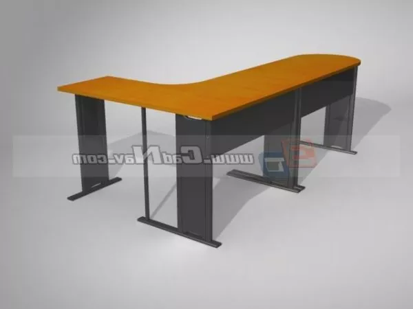 Steel Frame Office Table Furniture 3d model Steel Frame Office Table Furniture 3d model