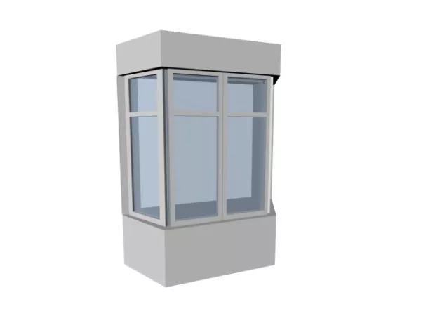Corner Window Steel Frame 3d model Corner Window Steel Frame 3d model