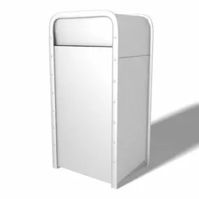 Street Steel Recycling Bin 3d model