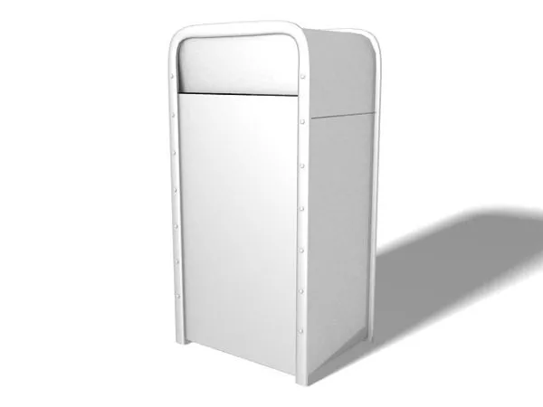Ribbed Trash Bin 3d model