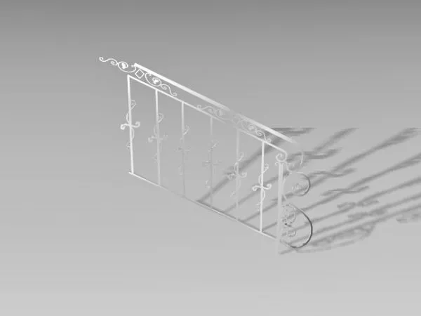 Railing Steel Pattern Handrail 3d model