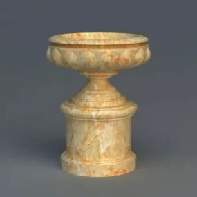Landscape Stone Flower Pot 3d model