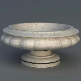 Western Garden Stone Flower Pot 3d model