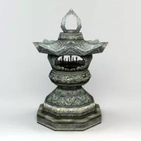 Antique Stone Lantern 3d model