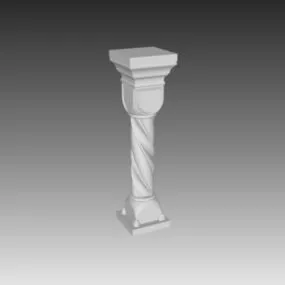 Home Stone Baluster Structer 3d model