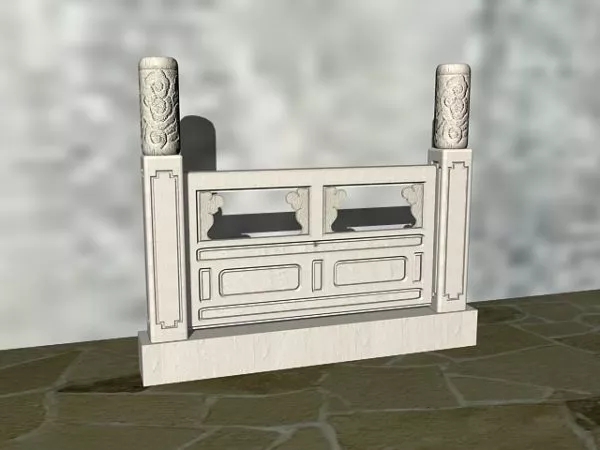 Curved Spiral Handrails 3d model