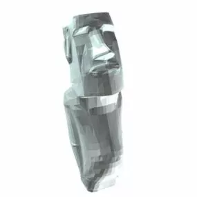 Moai Face Statue Stone Decoration 3d model