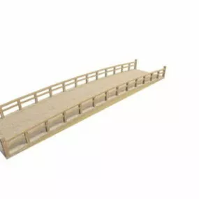 Garden Stone Footbridge 3d model