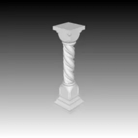 Garden Stone Railing Baluster 3d model