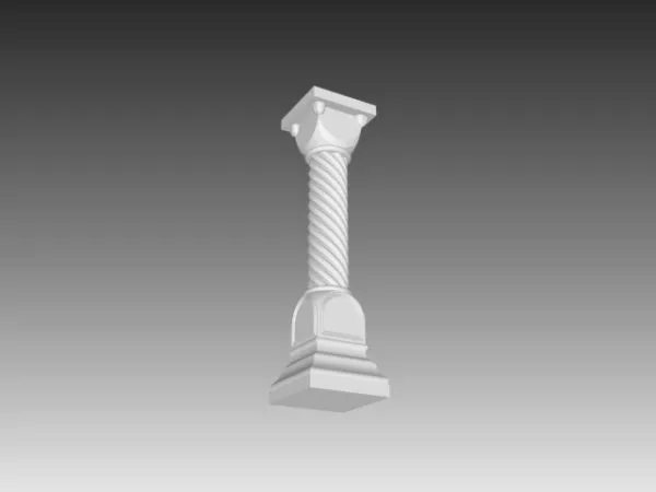 Western Stone Railing Construction 3d model Western Stone Railing Construction 3d model