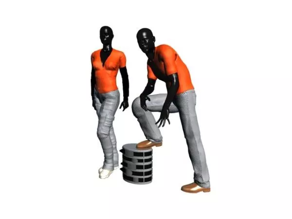 Man Mannequin Character With Neck Fashion 3d model