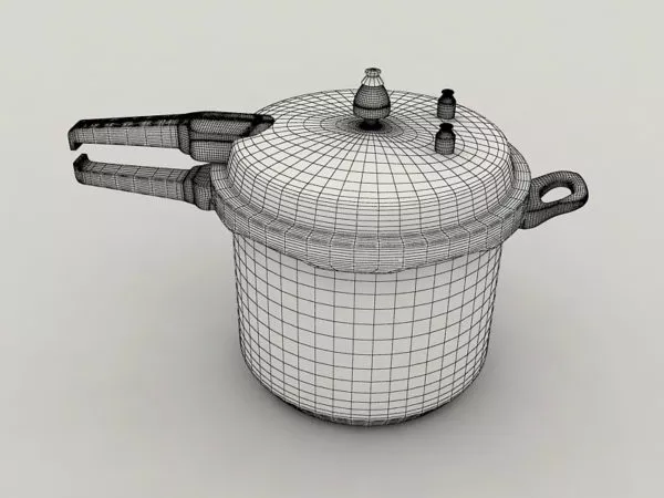 White Rice Cooker 3d model