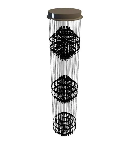 Straight Crystal Style Chandelier 3d model Straight Crystal Style Chandelier 3d model