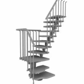 Building Straight Design Stairs 3d model
