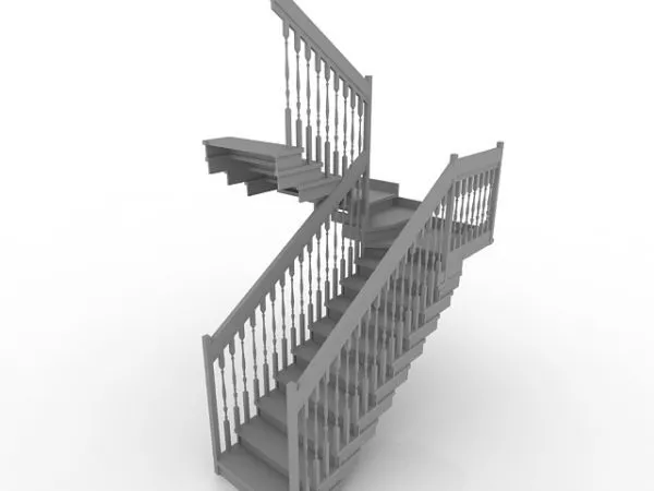 Housing Straight Staircase Design 3d model Housing Straight Staircase Design 3d model