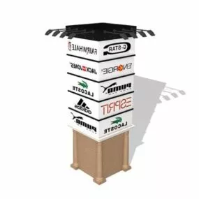 City Street Advertising Column 3d model