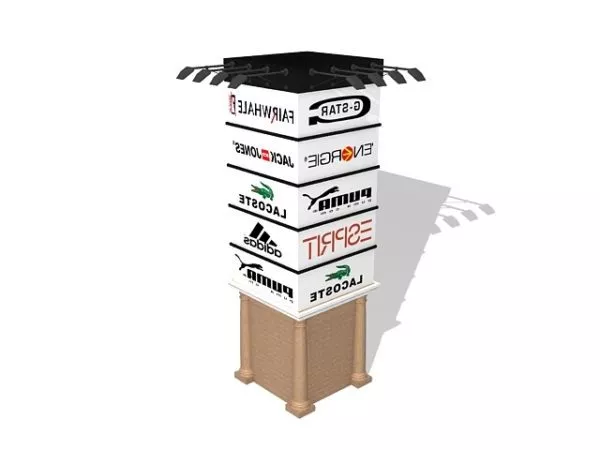 European Stone Column Base 3d model