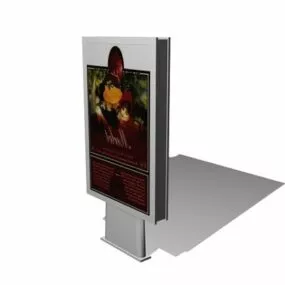 Standing Street Billboard 3d model