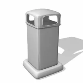 City Street Trash Bin 3d model