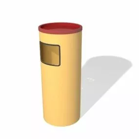 Cylinder Street Waste Bin 3d model