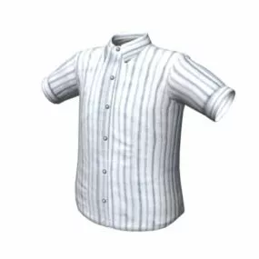 Striped Shirt Men Clothing 3d model