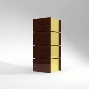 Structural Wooden Column Design 3d model