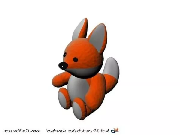 Stuffed Animal Plush Fox Toy 3d model Stuffed Animal Plush Fox Toy 3d model