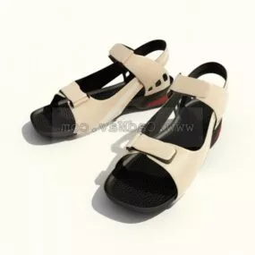 Men Leather Sandal Shoes 3d model